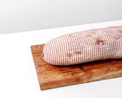 Free Range 3 Bird Boneless Roll – Turkey, Chicken, Duck (Gourmet Calabrese Stuffing)