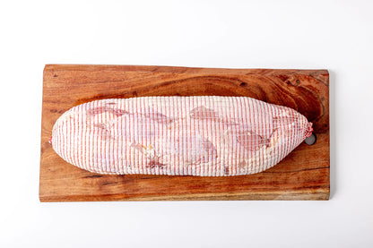 Free Range 3 Bird Boneless Roll – Turkey, Chicken, Duck (Gourmet Calabrese Stuffing)